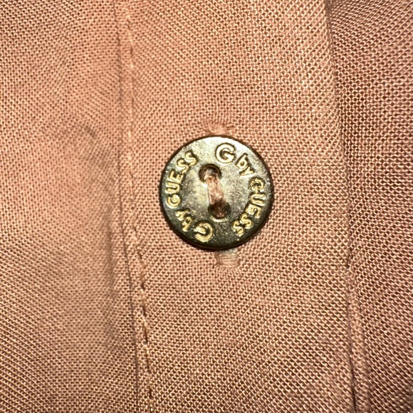 Guess Tan Button-up Long-sleeve Blouse - Picture 4 of 4